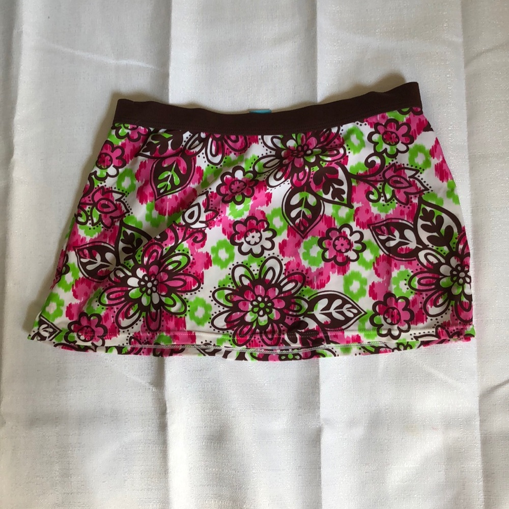 floral swim skirt